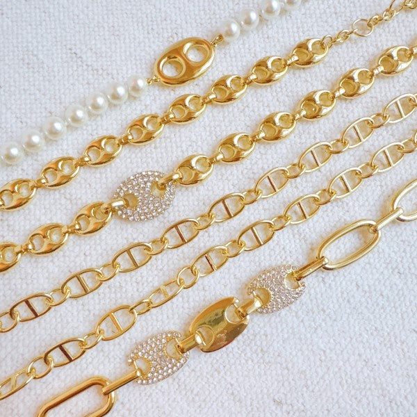 Golden Bit Linked Longer Chain Necklace Shop Style & More | Fresh Looks, Everyday Deals & Free Shipping