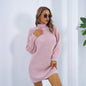 Winter Turtleneck Long Sweater Dress With Button Design Leisure Clinch Long Sleeve Base Sweater Women Grayceful LLC