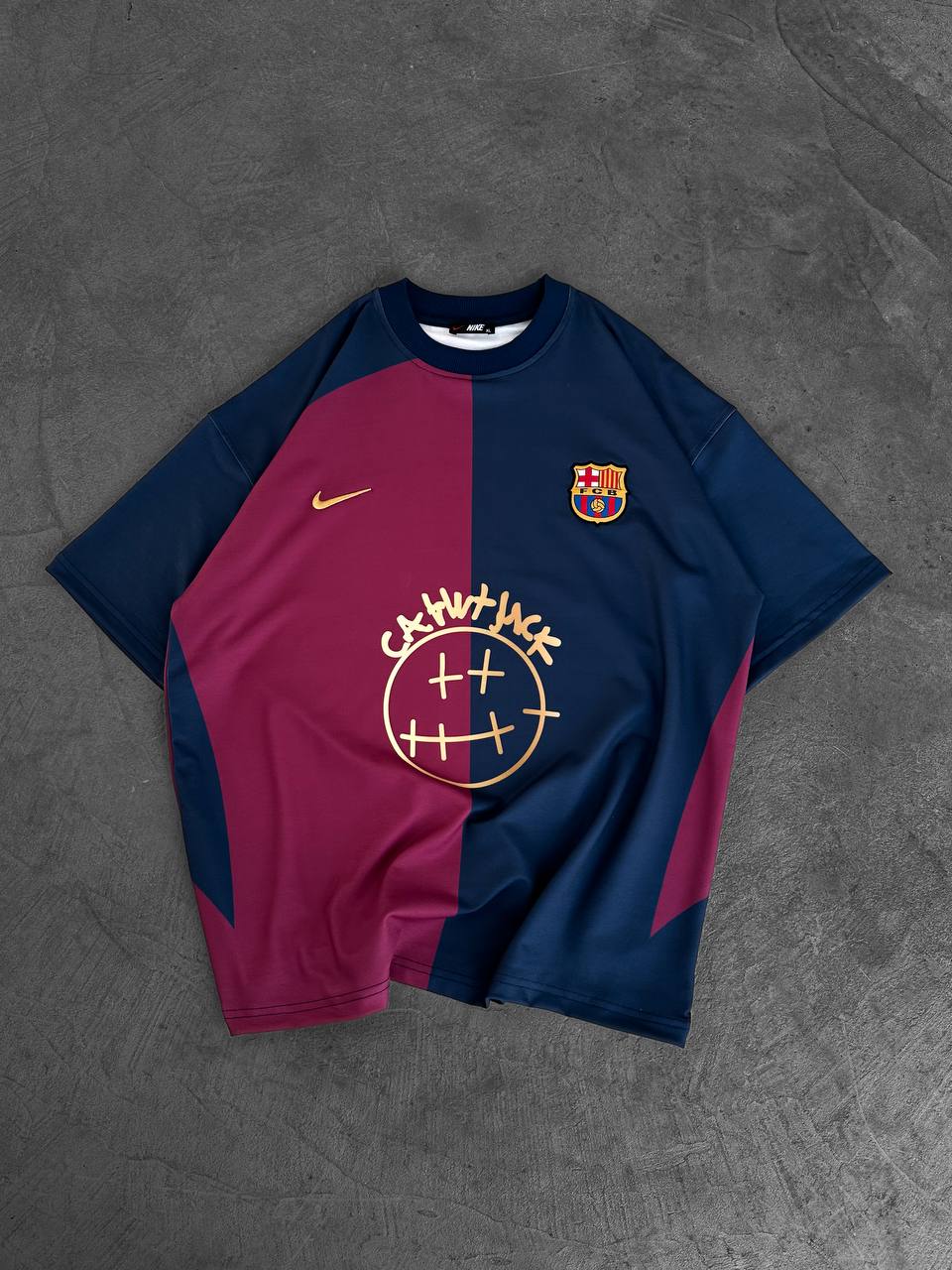 Iconic Fusion Two-Tone Athletic Tee – Oversized Streetwear with Team-Inspired Style Withinblack