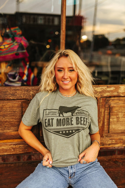 Farmers & Ranchers Eat More Beef Graphic Tee Wild Junkie