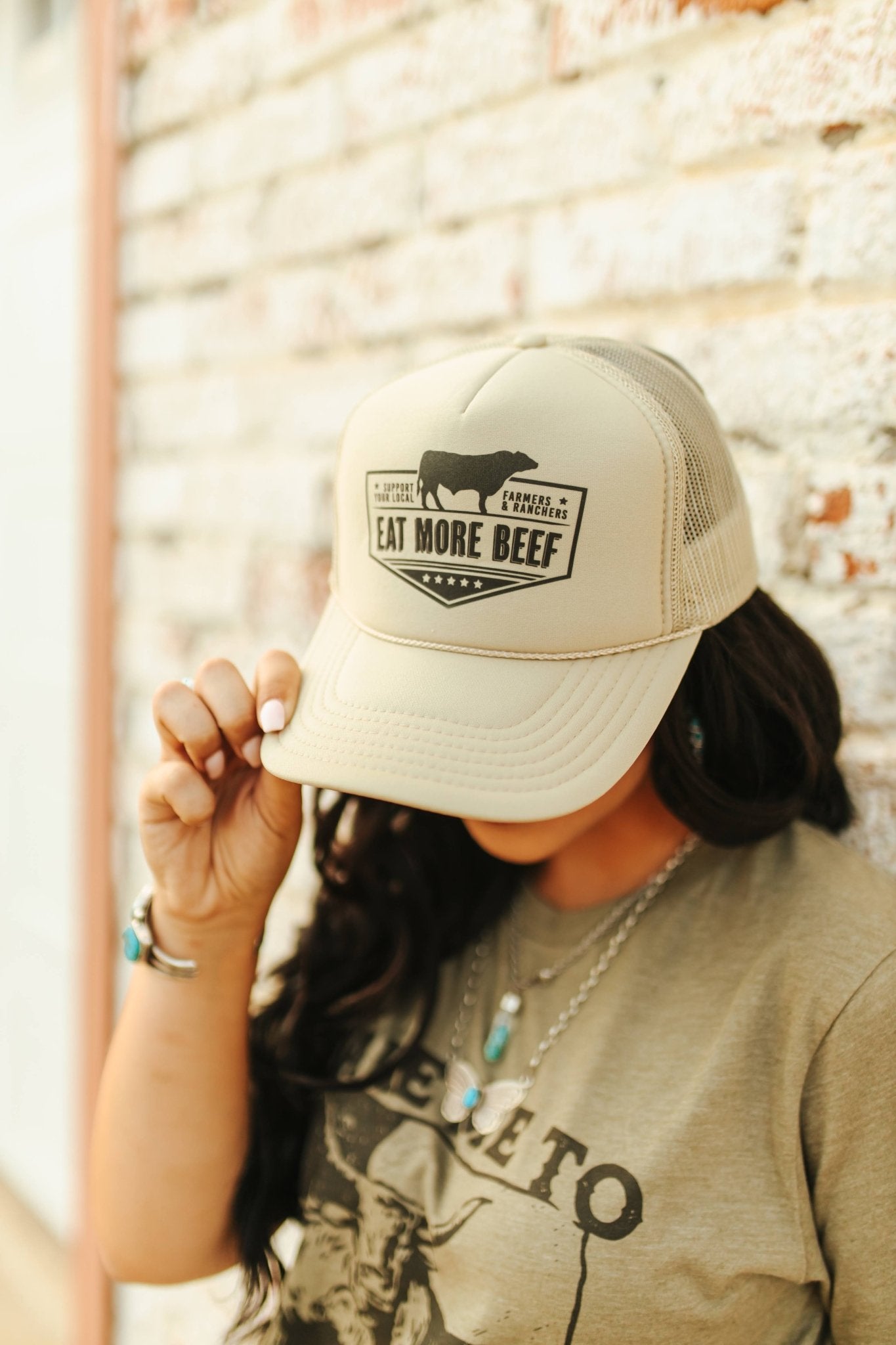 Farmers & Ranchers Eat More Beef Trucker Hat Wild Junkie