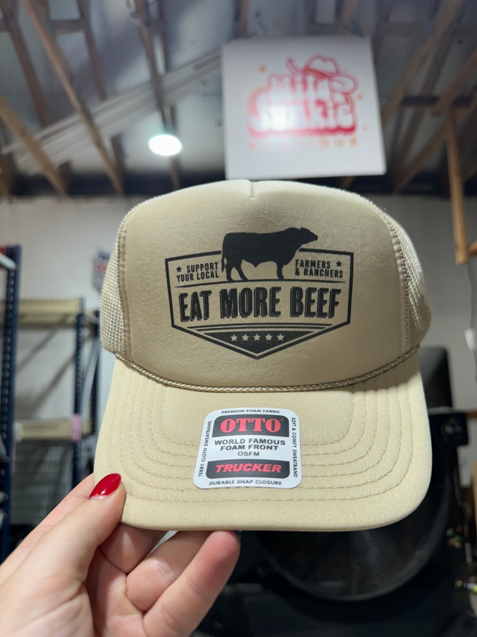 Farmers & Ranchers Eat More Beef Trucker Hat Wild Junkie