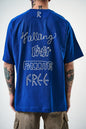 Men's Oversize 'FAST / FALLING FREE' Graphic T-Shirt - Streetwear Embroidered Tee Withinblack
