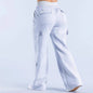 Women's Loose-Fit Casual Pants with Pockets – Solid Color Two-Tone Label FitiqueFit