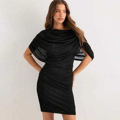 Women's Sleeveless Bodycon Midi Dress with Mesh Paneling – High Waist FitiqueFit