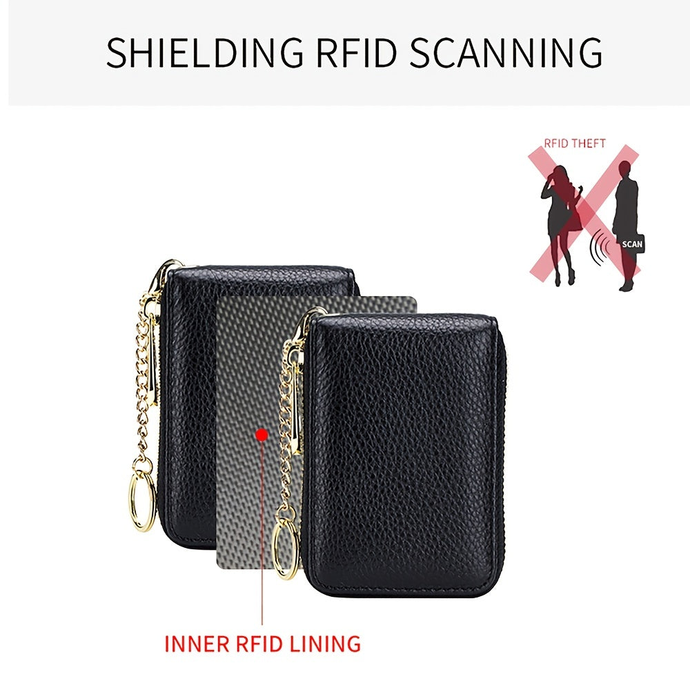 [RFID Credit Card Holder] Casual RFID Credit Card Holder, Multi-compartment Wallet - Simple Zip Around Card Case NovaCart