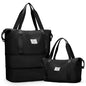 Waterproof Expandable Travel Duffle Bag for Men and Women - Black SnagBag