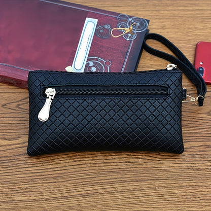 Women's Argyle Quilted Clutch Bag - Multi Zipper Wristlet Bag For Phone & Coin, Fashion Handbag - For Women - Suitable for Evening Parties & Casual Outings - Perfect Gift for Her NovaCart
