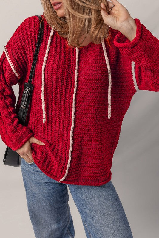 Olivia Knit Drawstring Hooded Sweater Shop Style & More | Fresh Looks, Everyday Deals & Free Shipping