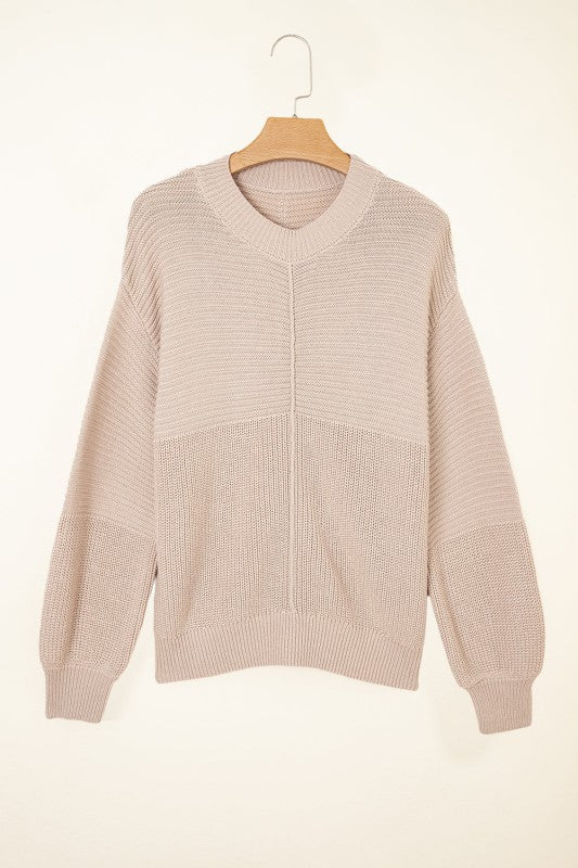Ribbed Patchwork Textured Knit Puff Sleeve Sweater Shop Style & More | Fresh Looks, Everyday Deals & Free Shipping