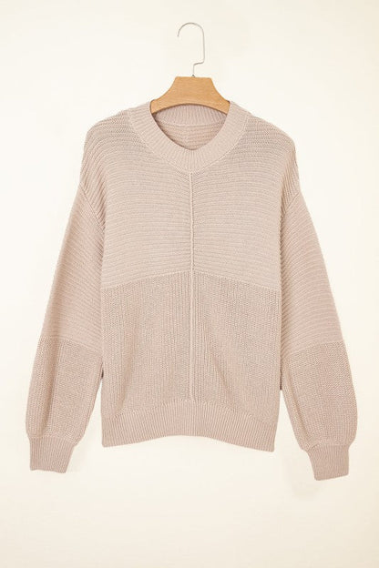Ribbed Patchwork Textured Knit Puff Sleeve Sweater Shop Style & More | Fresh Looks, Everyday Deals & Free Shipping