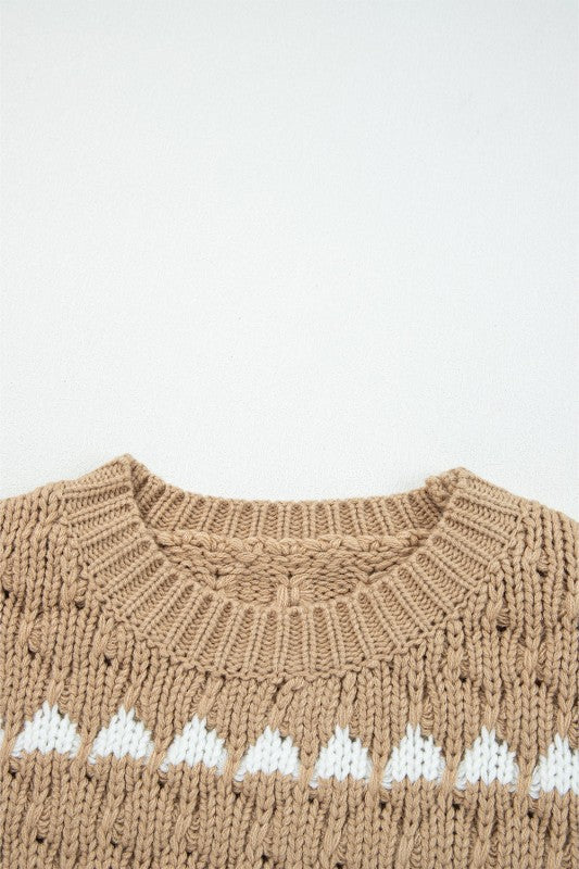 Colorblock Textured Knit Puff Sleeve Sweater Shop Style & More | Fresh Looks, Everyday Deals & Free Shipping