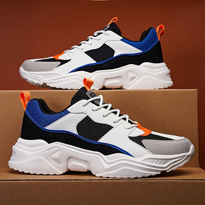 Men's Fashion Platform Sneakers - Casual Athletic Dad Shoes, Height-Increasing Breathable Mesh, Anti-Slip EVA Sole, Suitable for Running and Outdoor Activities, Thick-Soled Walking Shoes NovaCart