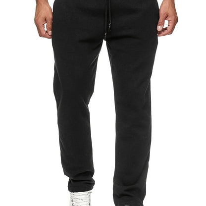 Men'S Fashion Casual Solid Color Fleece-Lined Joggers NovaCart