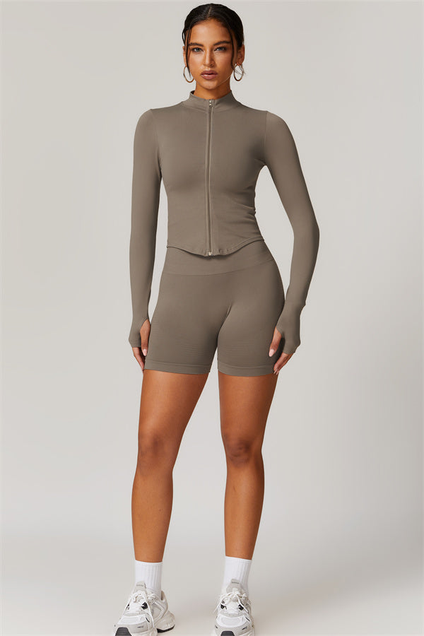 The Delight Jacket Shorts 2-Piece Set Fitglutes Activewear Gymwear Sportswear & Workout Clothes