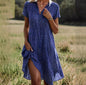 Ethnic Print Midi Dress – Scoop Neck Geometric Pattern Boho Dress FitiqueFit