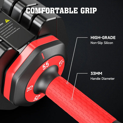 110LB Adjustable Dumbbells with High Quality Tray 15Lb to 55Lb Adjustable Dumbbell for Home Gym Exercise Equipment, ‌‌Christmas Gift