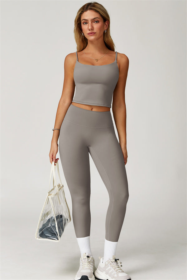 The Agile Crop Top Leggings 2-Piece Set Fitglutes Activewear Gymwear Sportswear & Workout Clothes