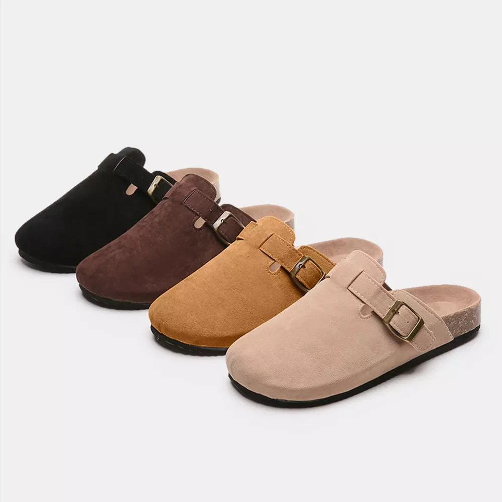 Suede Closed Toe Buckle Slide New Era Fashion LLc