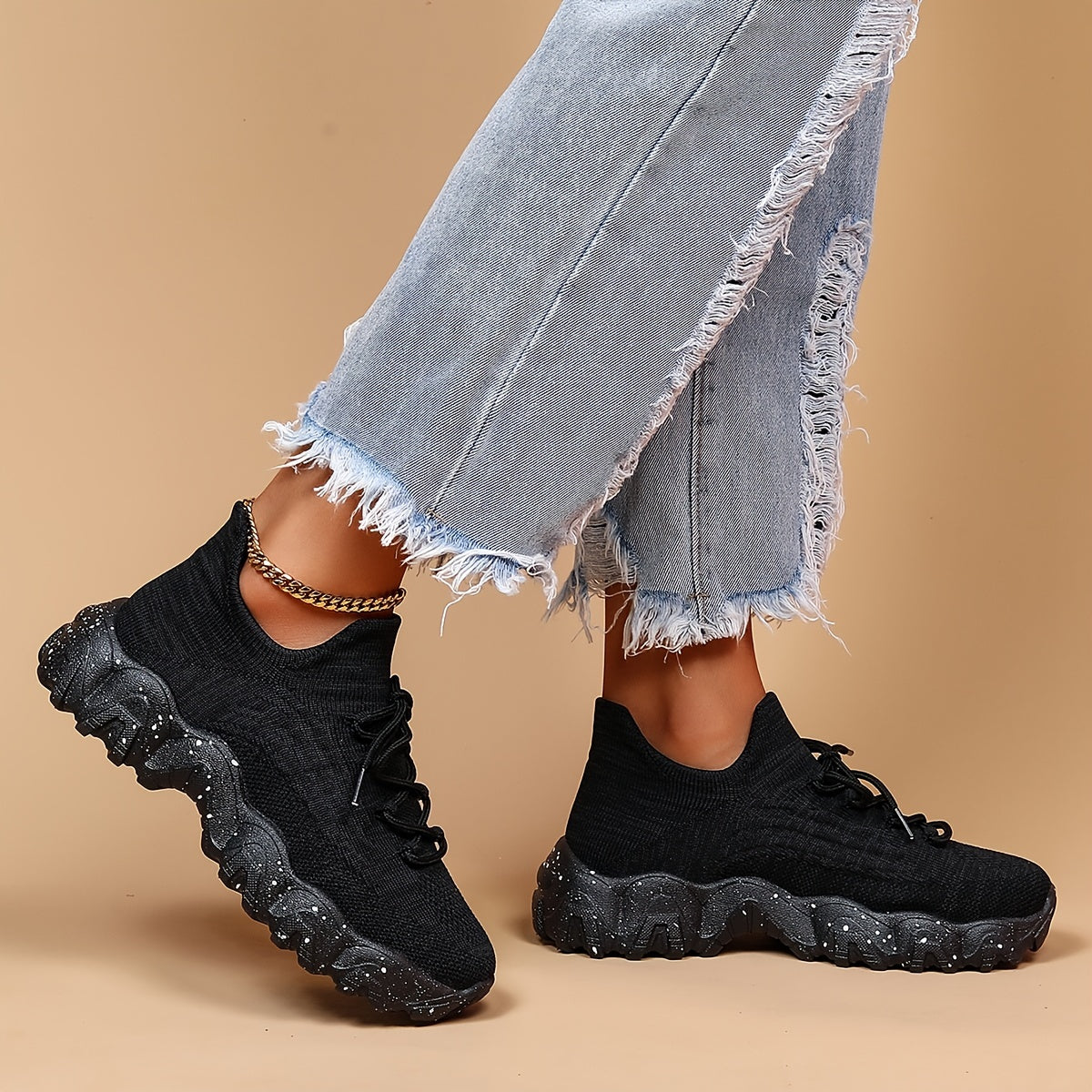Women'S Plus Size Casual Sports Shoes | Lightweight Breathable Running Shoes, Fashionable Slip-On Style, Low Top, Round Toe, Fabric Upper and Insole, Rubber Sole NovaCart
