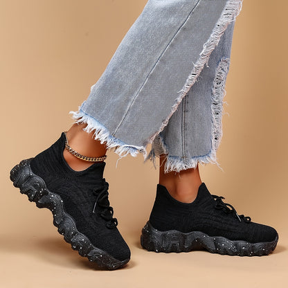 Women'S Plus Size Casual Sports Shoes | Lightweight Breathable Running Shoes, Fashionable Slip-On Style, Low Top, Round Toe, Fabric Upper and Insole, Rubber Sole NovaCart