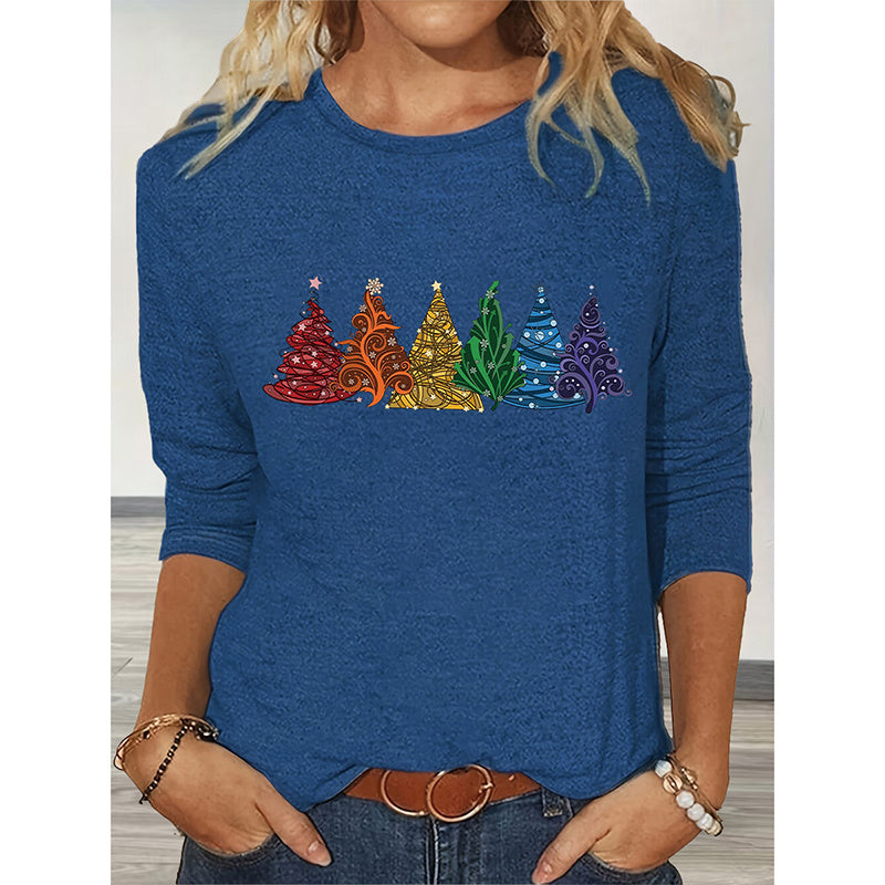 Women’s Christmas Shirt | Cute Christmas Tree Graphic Tee FitiqueFit