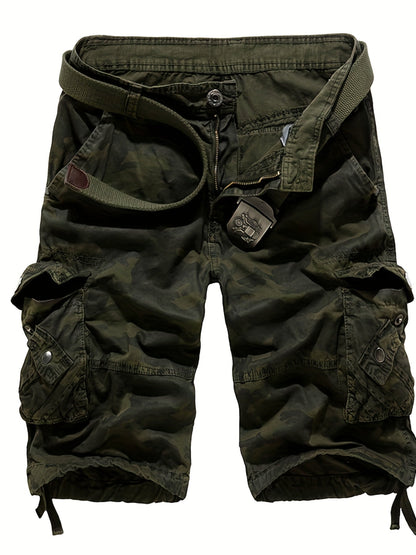 Mens Relaxed Fit Cotton Cargo Shorts  Summer Style