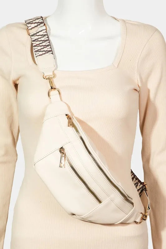 Fame PU Leather Crossbody Bag with Removable Strap West2East Surf