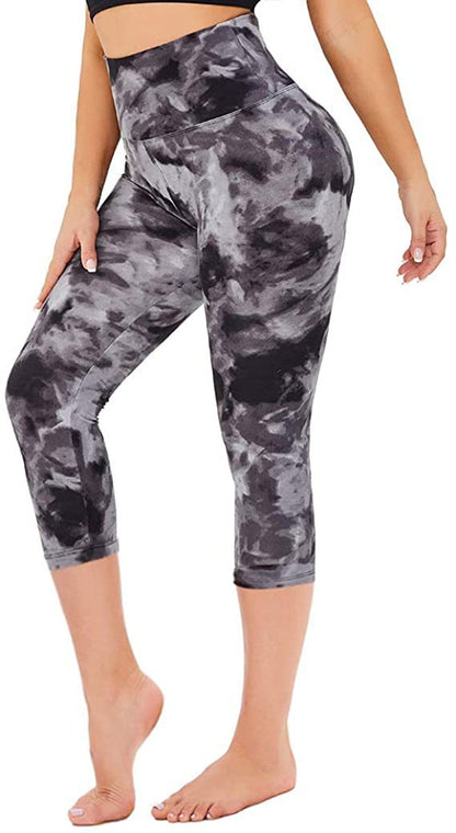 Cropped High-Rise Print Leggings – USA Flag Print Patriotic Workout Pants - 19 Styles FitiqueFit