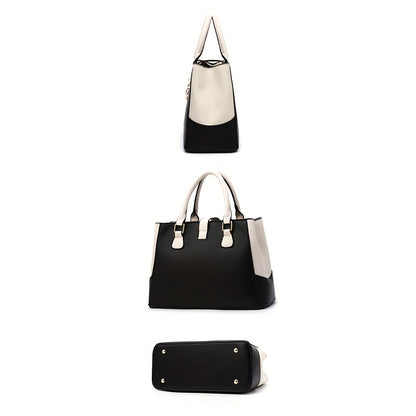 Fashionable Womens Letter Detail Shoulder Bag - Comfortable Double Handle, Spacious Purse for Work & Daily Use - Timeless Elegant Style NovaCart
