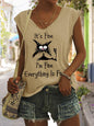 Women's V-Neck Printed Short Sleeve Loose Top – 14 Colors S–4XL FitiqueFit
