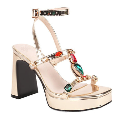 Shimmering Elegant High-heeled Womens Sandals See size chart under “more details” The Fashion Celestial