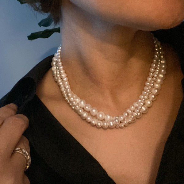 Clover Clasp Genuine Pearl Necklace Shop Style & More | Fresh Looks, Everyday Deals & Free Shipping