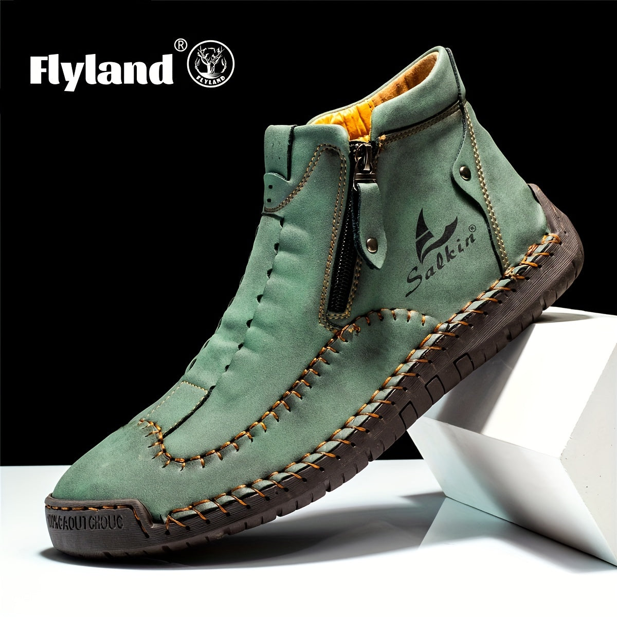 FLYLAND Fashion Vintage Chukka Boots Driving Walking Shoes Business Casual Ankle Boots Daily Work Office Shoes NovaCart