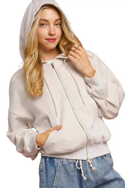 Umgee Zip-Up Fleece Hooded Jacket West2East Surf