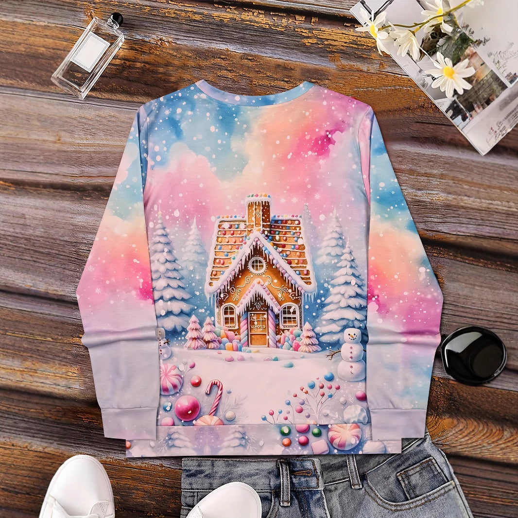 Christmas Snowman & Snowflake Graphic Sweater FitiqueFit