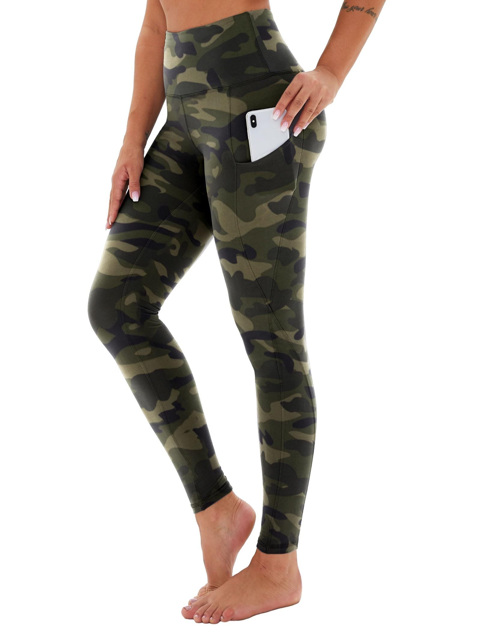 Cropped High-Waisted Yoga Pants with Slanted Pockets FitiqueFit