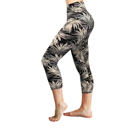 Cropped High-Rise Print Leggings – USA Flag Print Patriotic Workout Pants - 19 Styles FitiqueFit