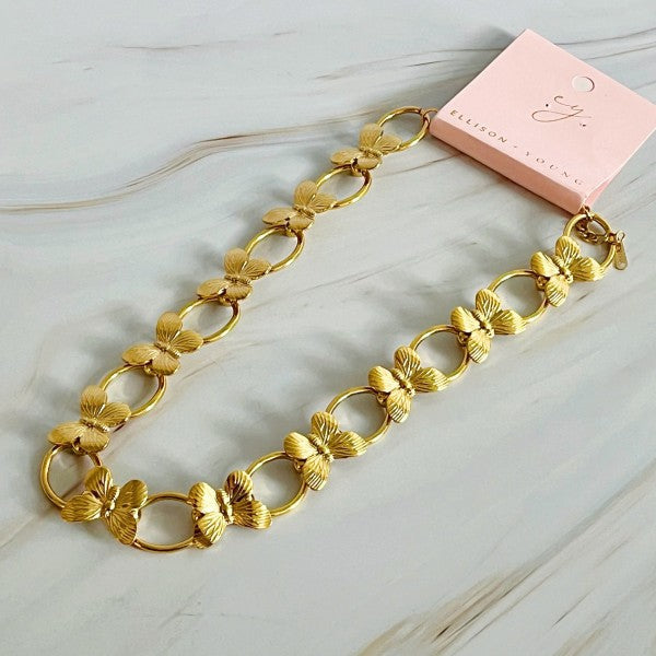 Vintage Butterfly Linked Necklace Shop Style & More | Fresh Looks, Everyday Deals & Free Shipping