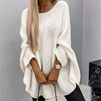 Winter Loose Batwing Sleeve Pullover Sweater Fashion Oversized Knitted Shawl Sweater Tops For Women Clothing Grayceful LLC