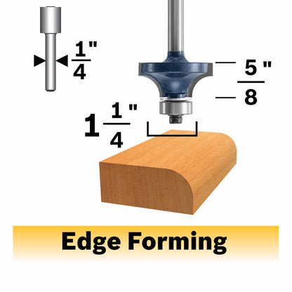 BOSCH 85296MC 3/8 In. x 5/8 In. Carbide-Tipped Roundover Router Bit VM Hardware