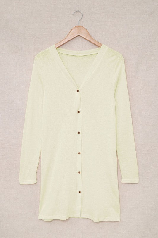 Solid Open-Front Buttoned Cardigan Shop Style & More | Fresh Looks, Everyday Deals & Free Shipping