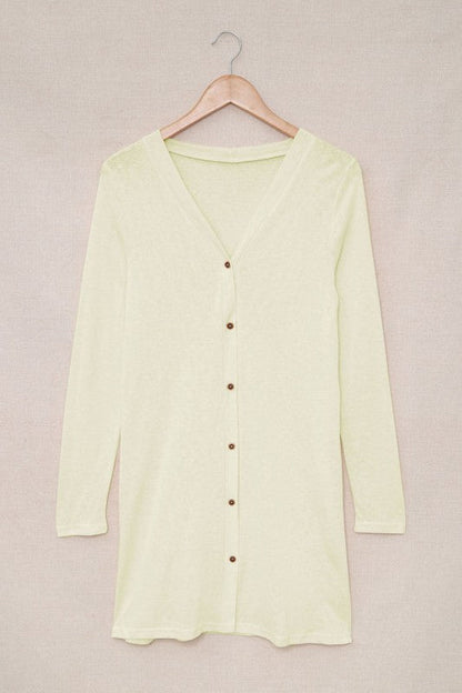 Solid Open-Front Buttoned Cardigan Shop Style & More | Fresh Looks, Everyday Deals & Free Shipping