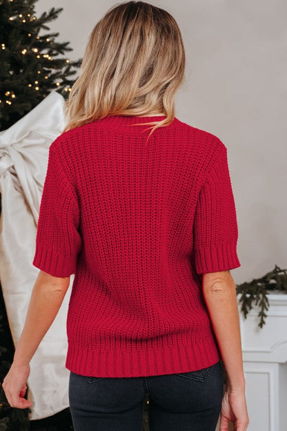 Christmas Plaid Lace-Up Puff Sleeve Sweater Shop Style & More | Fresh Looks, Everyday Deals & Free Shipping
