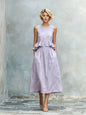 Women's Sleeveless High-Waist Ruffle Trim Maxi Dress FitiqueFit