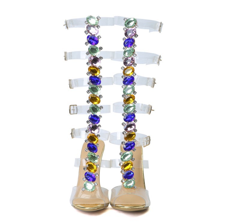 Women's Colorful Gemstone Sandals Noble See size chart under “more details” The Fashion Celestial
