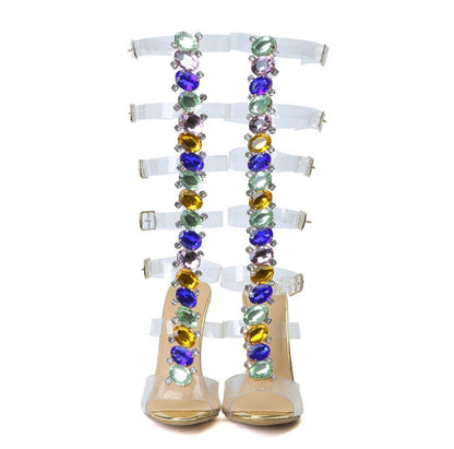 Women's Colorful Gemstone Sandals Noble See size chart under “more details” The Fashion Celestial