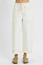 RISEN Full Size High Rise Crop Wide Barrel Cargo Pocket Jeans Plus Size Garden Naked Curves