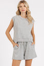 Mittoshop French Terry Crew Neck Top and Shorts Set West2East Surf