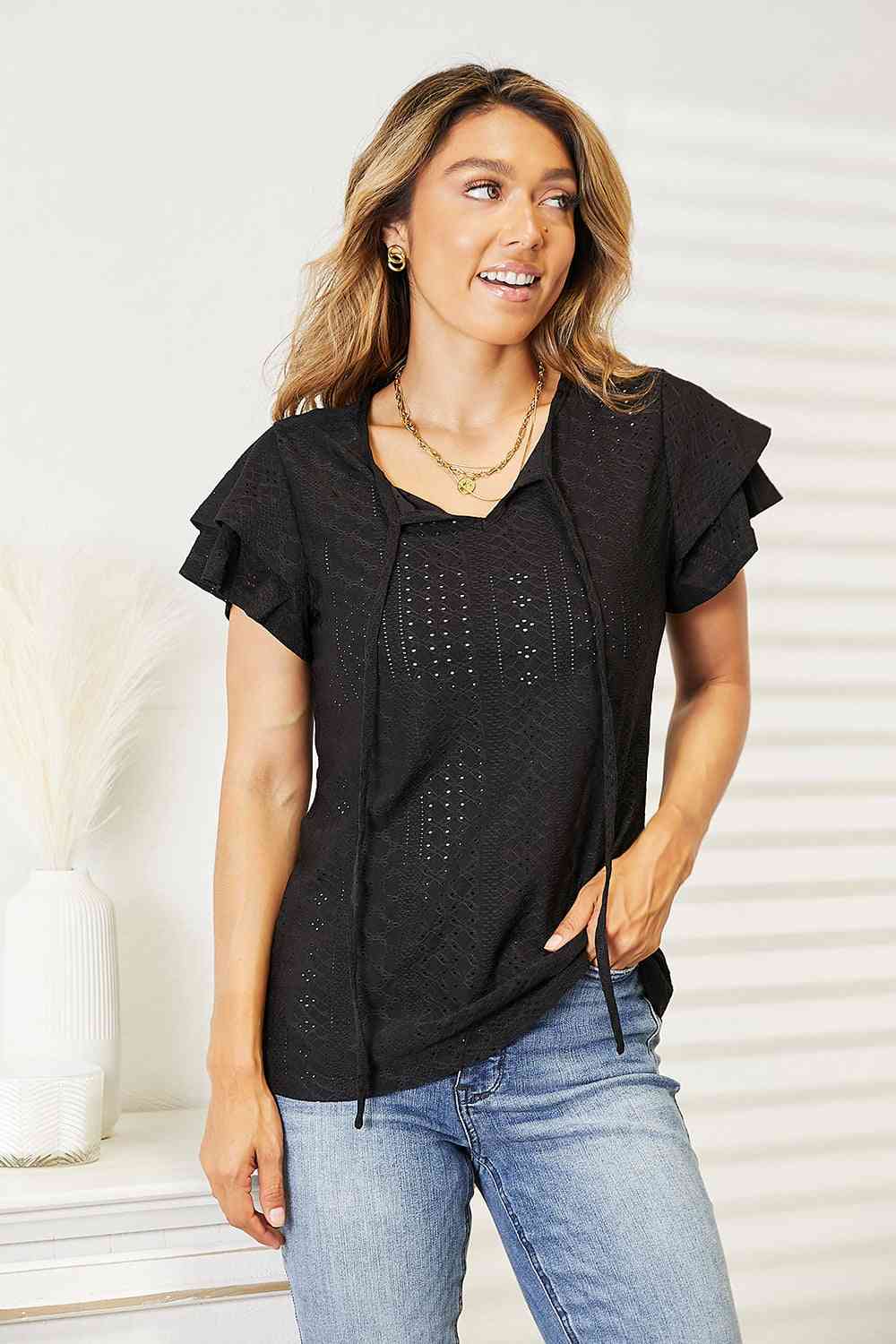 Flutter Sleeve Top- Exquisite Elegance SnagBag